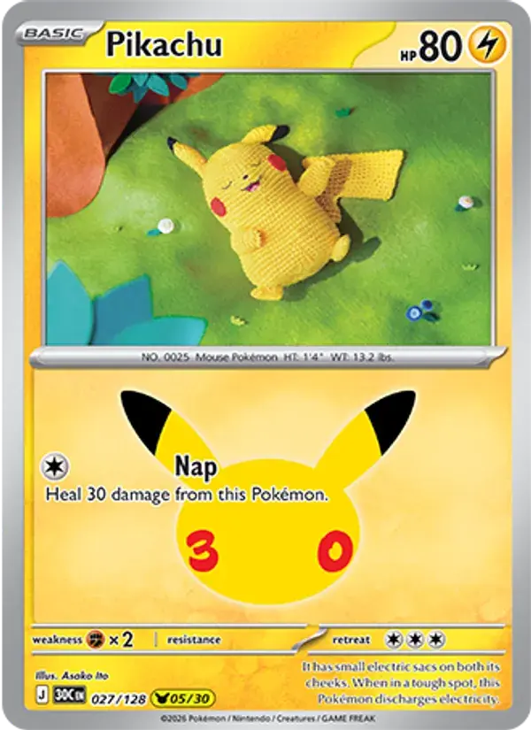 Pikachu #027 — 30th Celebration