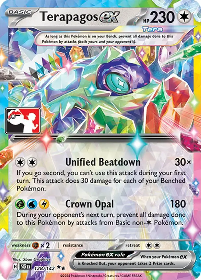 Terapagos ex #128/142 S7 — Play! Pokémon Prize Pack Series