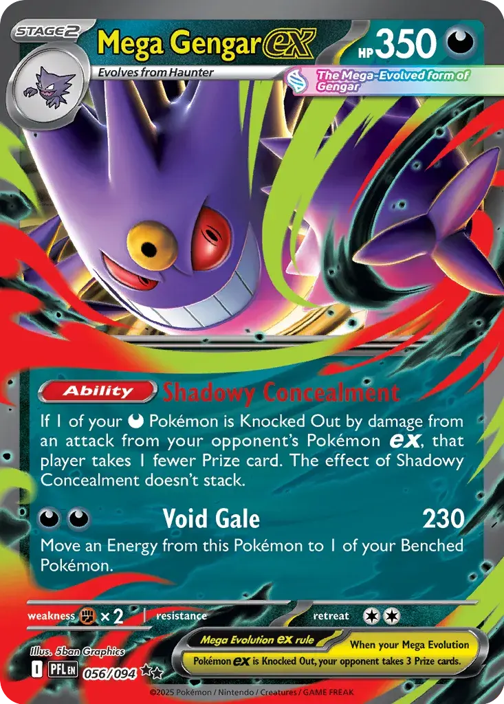 Mega Gengar ex #056/094 S9 — Play! Pokémon Prize Pack Series