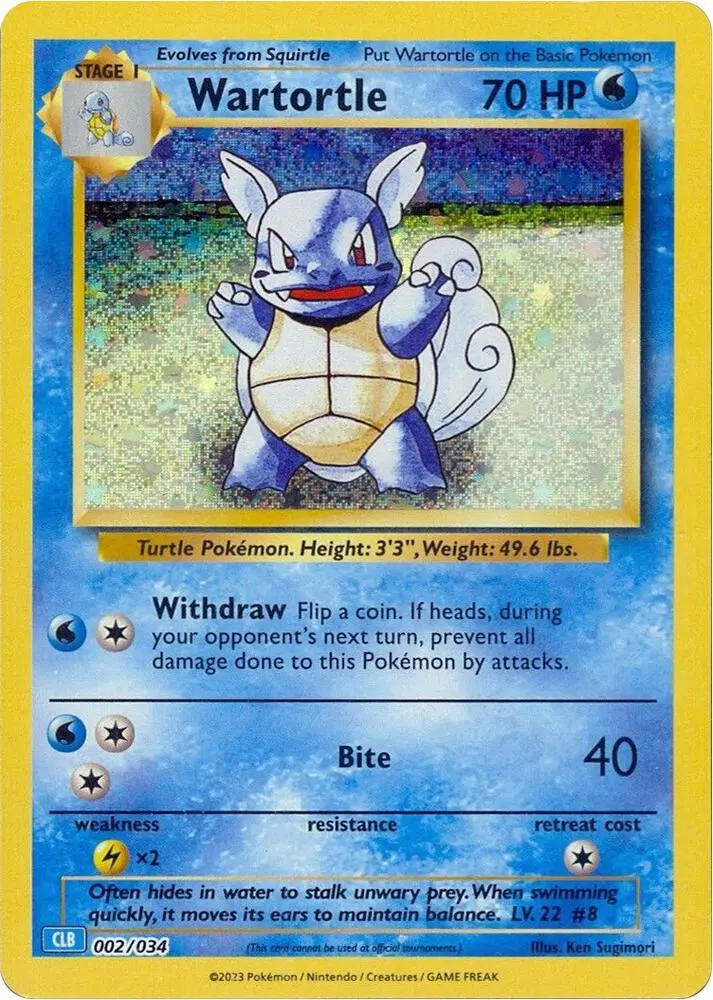 Carte Pokémon Wartortle #002 — Deck Tortank & Suicune-ex