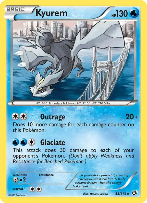 Carte Pokémon Kyurem #43 — Trésors Légendaires