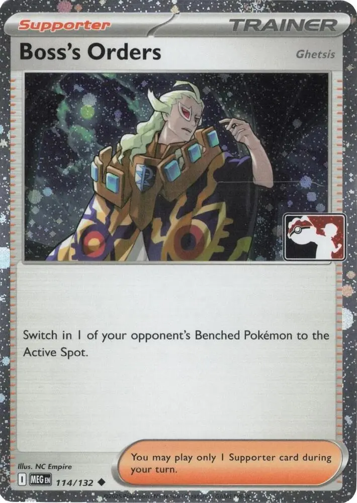 Boss's Orders #114/132 S8 — Play! Pokémon Prize Pack Series