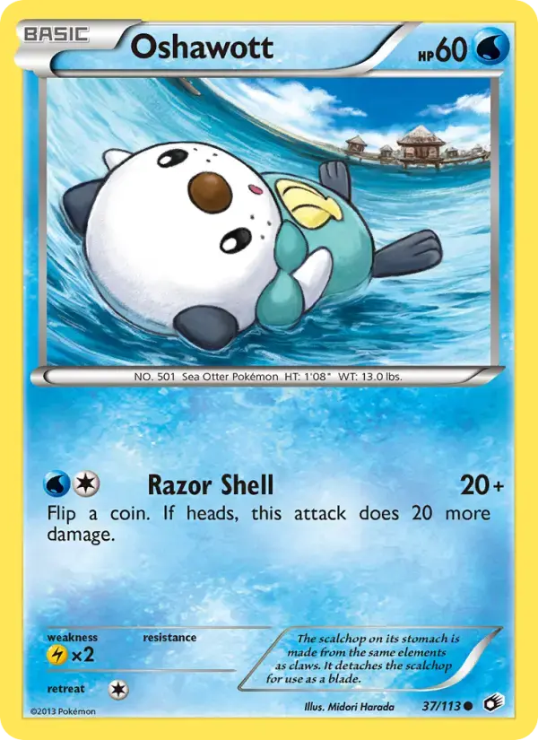 Carte Pokémon Oshawott #37 — Trésors Légendaires