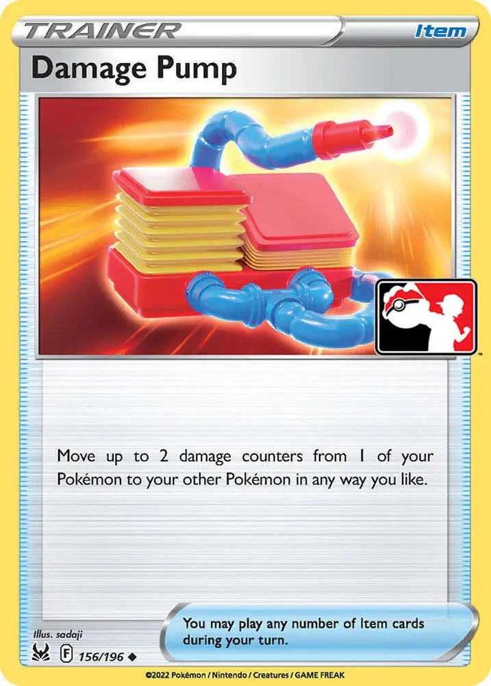 Damage Pump #156/196 S3 Holo — Play! Pokémon Prize Pack Series