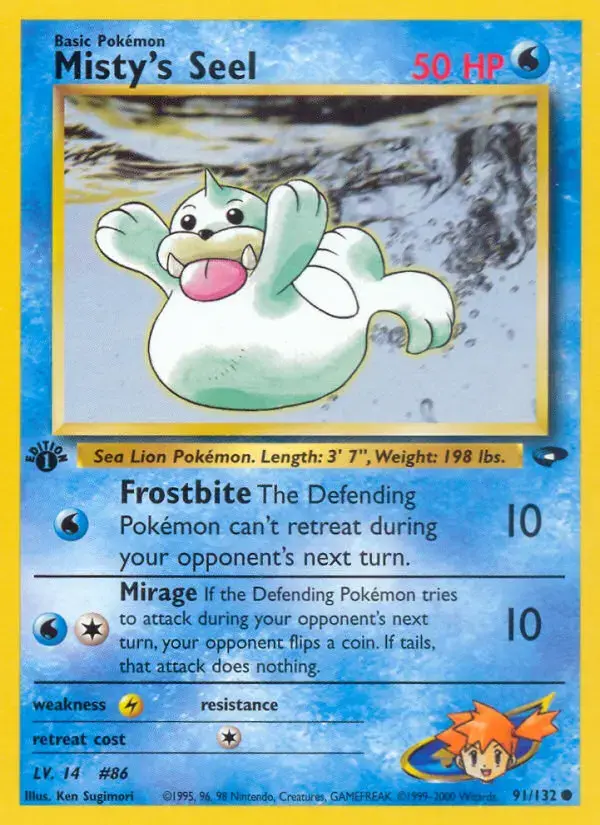 Carte Pokémon Misty's Otaria #91 — Gym Challenge