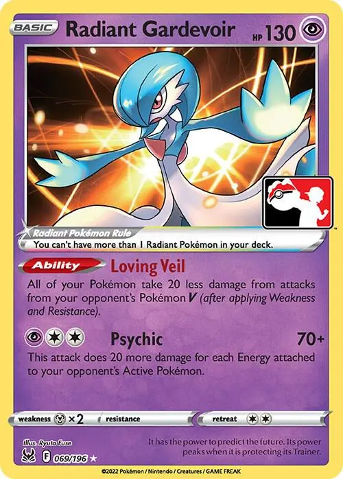 Radiant Gardevoir #069/196 S3 — Play! Pokémon Prize Pack Series