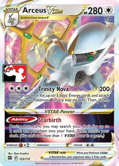 Arceus VSTAR #123/172 S3 — Play! Pokémon Prize Pack Series