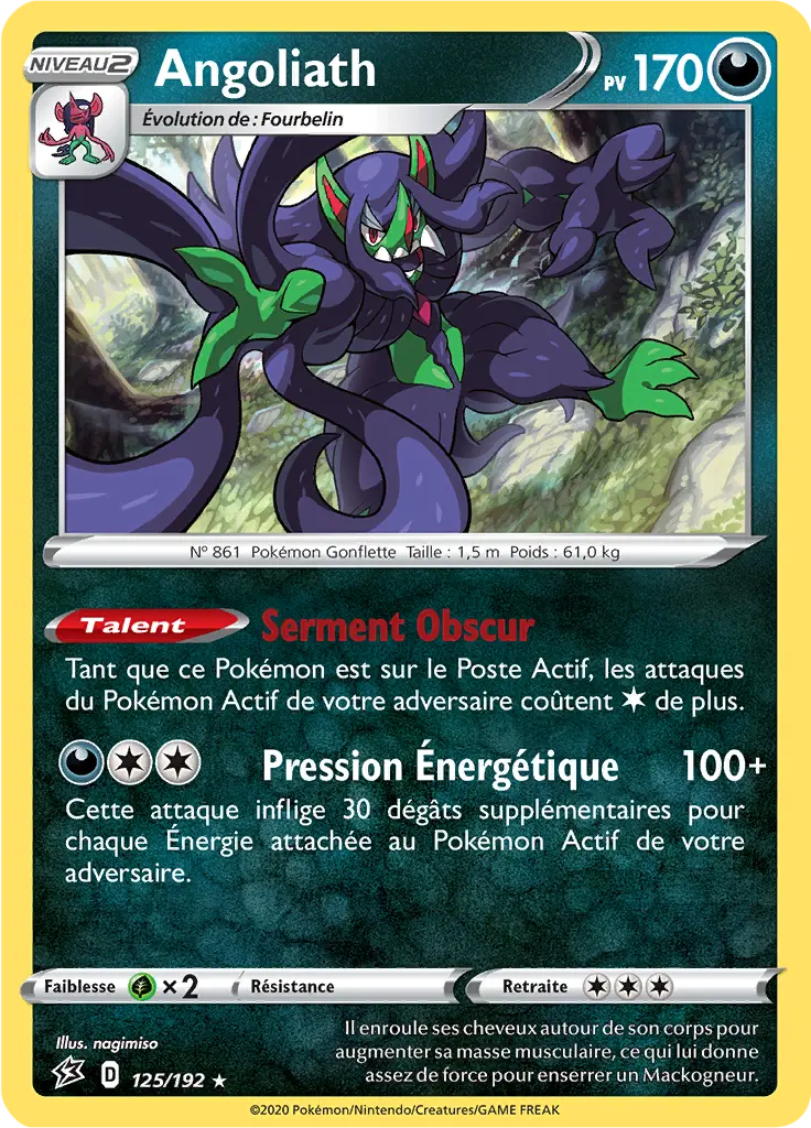 Carte Pokémon Angoliath #125 Non Holo — Clash des Rebelles