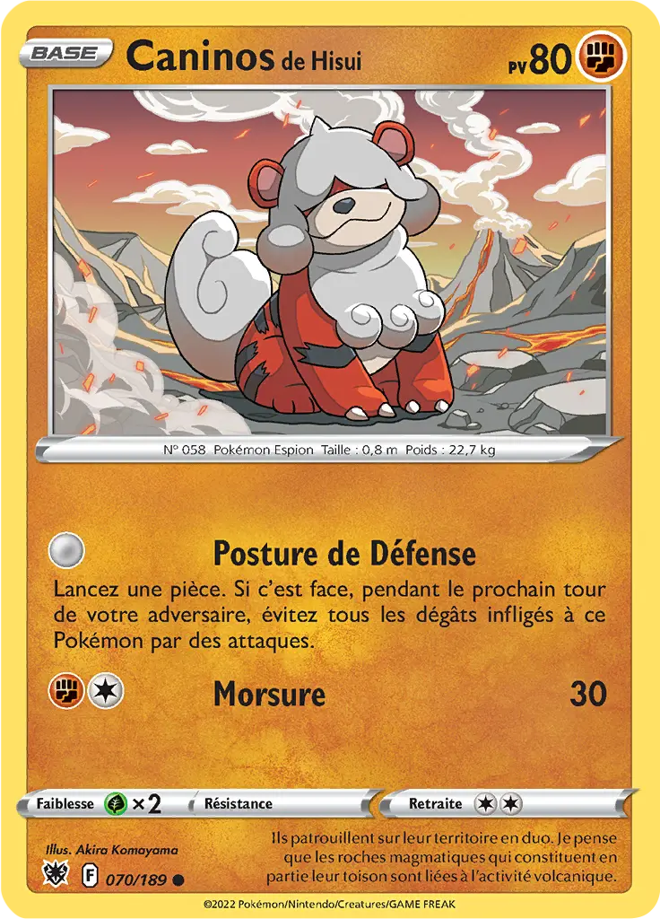 Carte Pokémon Caninos de Hisui #070 Cosmos — Astres Radieux