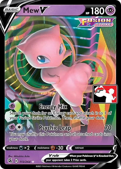 Mew V #113/264 S2 — Play! Pokémon Prize Pack Series