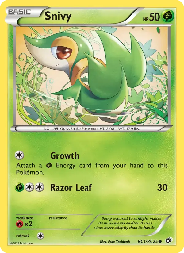Carte Pokémon Snivy #RC1 — Trésors Légendaires