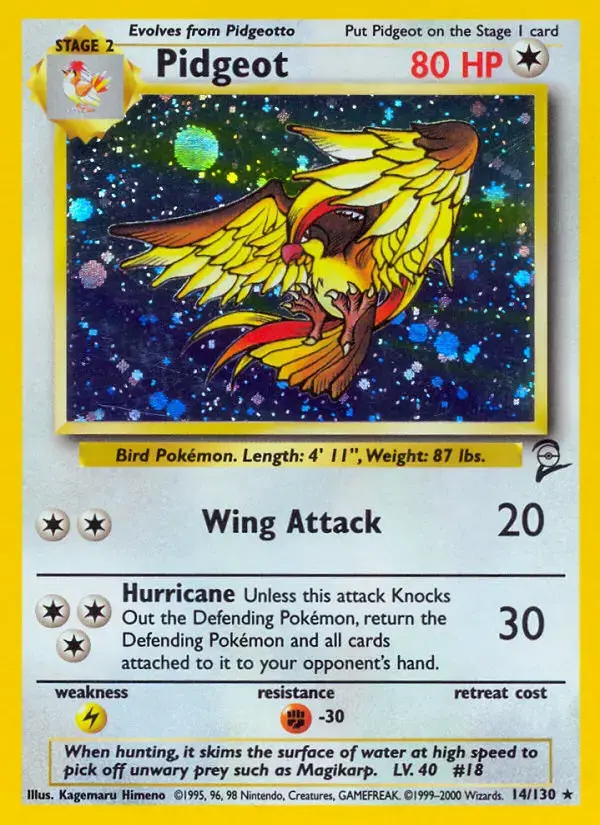 Carte Pokémon Roucarnage #14 — Base Set 2