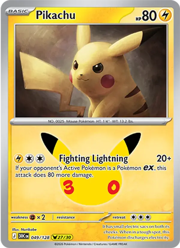 Pikachu #049 — 30th Celebration