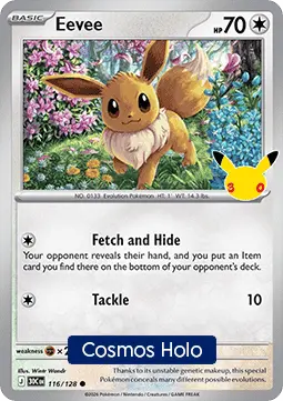 Eevee #116 Cosmos Holo — 30th Celebration