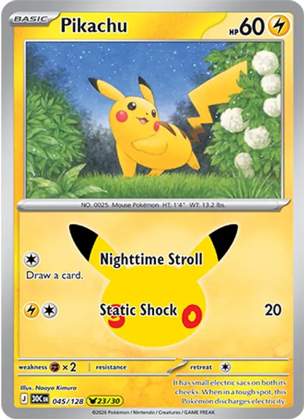 Pikachu #045 — 30th Celebration