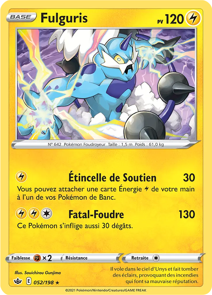 Carte Pokémon Fulguris #052 Non Holo — Règne de Glace