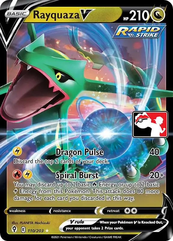 Rayquaza V #110/203 S2 — Play! Pokémon Prize Pack Series