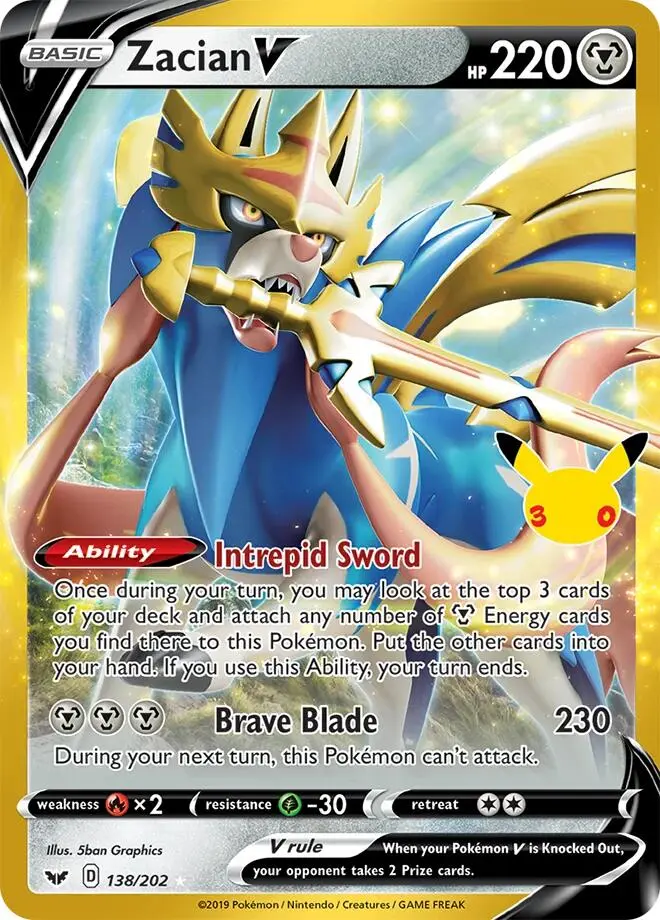 Zacian V #138/202 — 30th Celebration