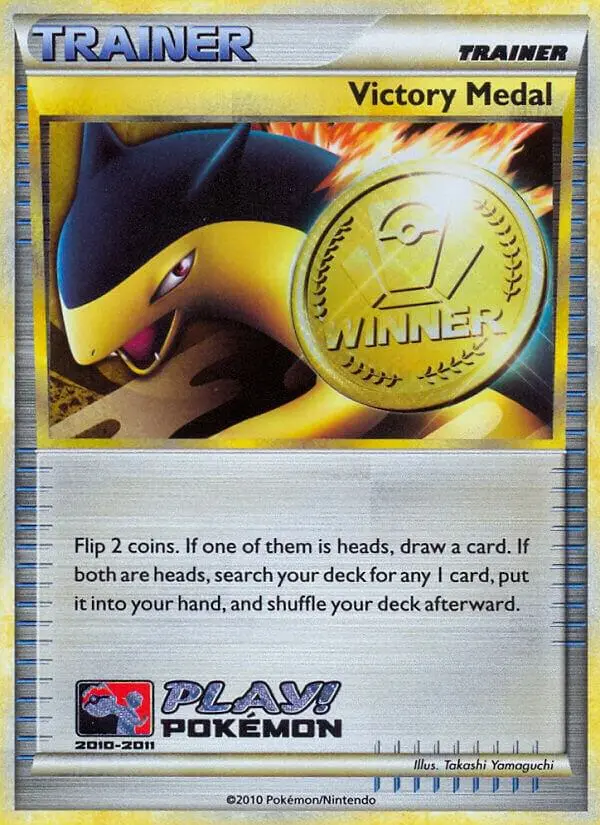 Carte Pokémon Victory Medal (Argent — Play! Pokémon 2010-2011) #11 — Promos Non Numérotées