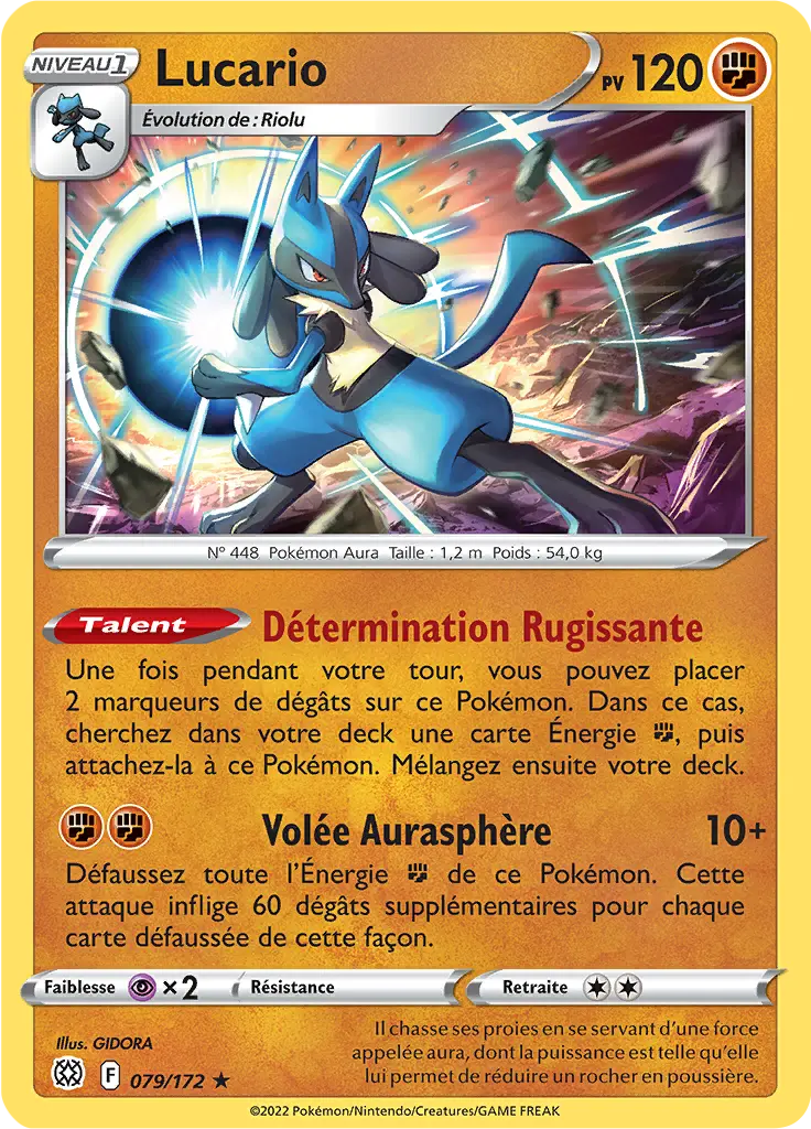 Carte Pokémon Lucario #079 Non Holo — Stars Étincelantes