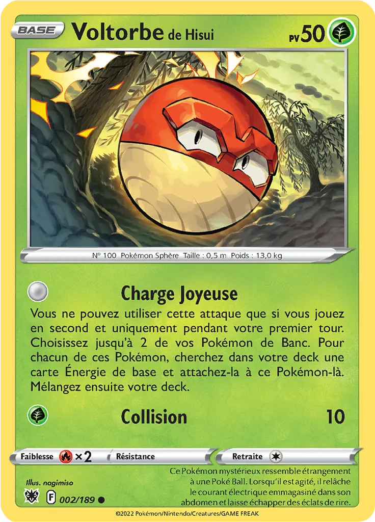 Carte Pokémon Voltorbe de Hisui #002 Cosmos — Astres Radieux