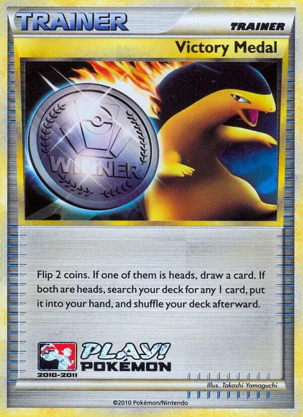 Carte Pokémon Victory Medal (Or — Play! Pokémon 2010-2011) #10 — Promos Non Numérotées