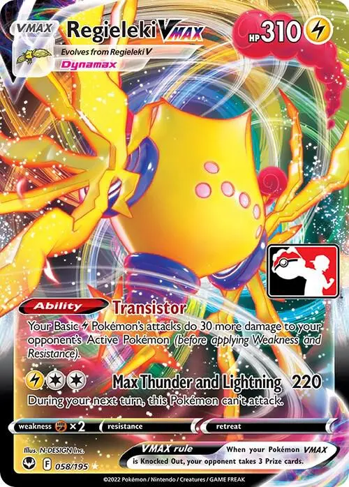 Regieleki VMAX #058/195 S3 — Play! Pokémon Prize Pack Series