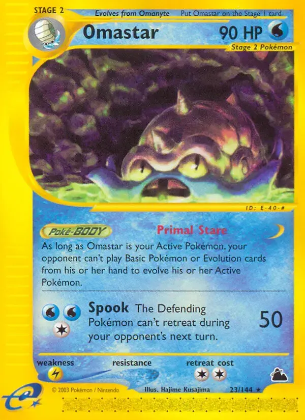 Carte Pokémon Amonistar #23 — Skyridge