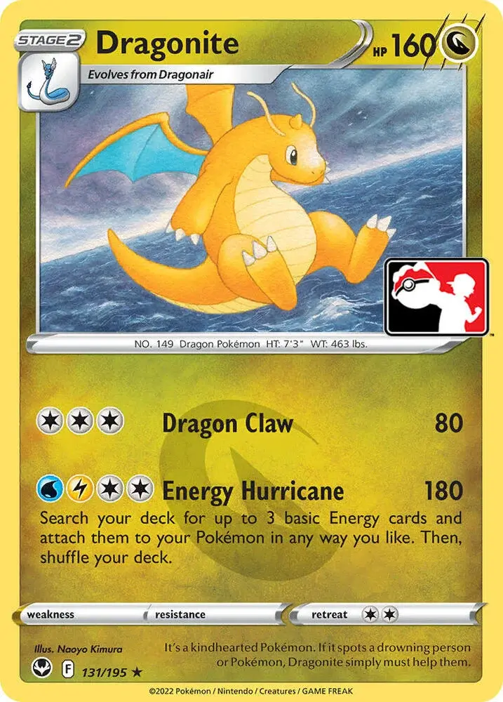Dragonite #131/195 S4 — Play! Pokémon Prize Pack Series
