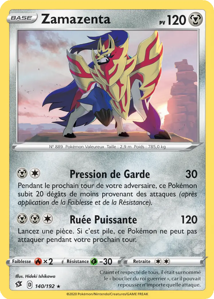 Carte Pokémon Zamazenta #140 Cracked Ice — Clash des Rebelles
