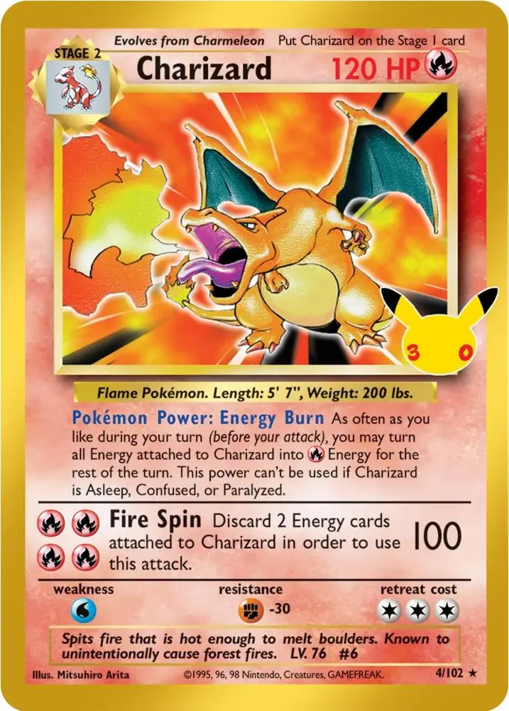 Charizard #4/102 — 30th Celebration