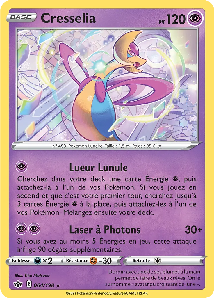 Carte Pokémon Cresselia #064 Non Holo — Règne de Glace