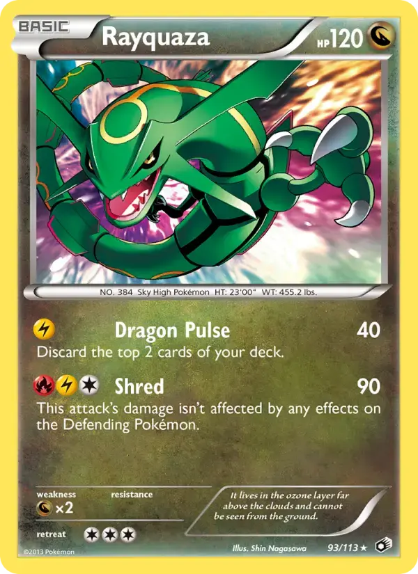 Carte Pokémon Rayquaza #93 — Trésors Légendaires