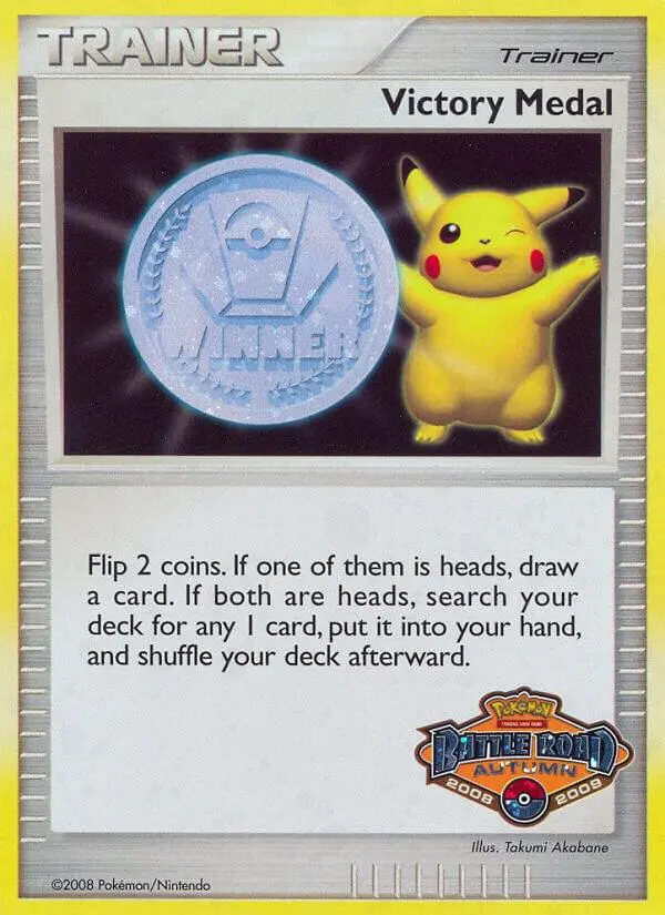 Carte Pokémon Victory Medal (Argent — Battle Road Automne 2008-2009) #8 — Promos Non Numérotées