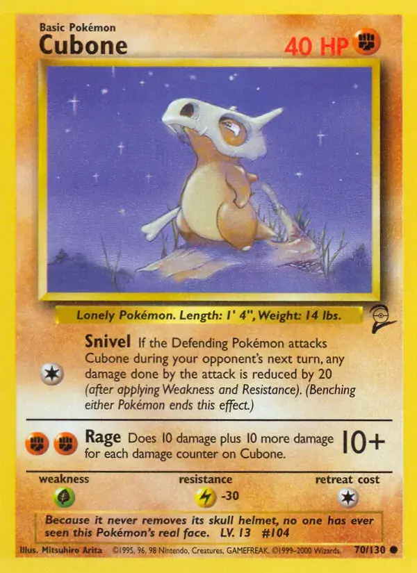 Carte Pokémon Osselait #70 — Base Set 2