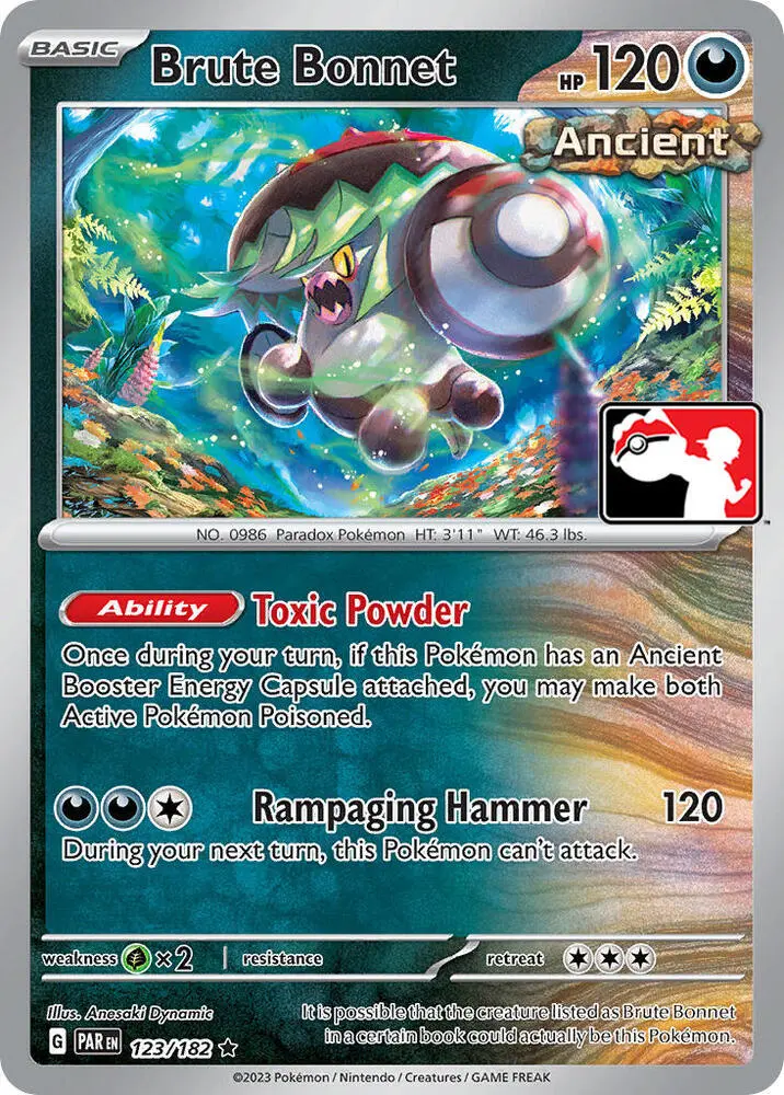 Brute Bonnet #123/182 S5 — Play! Pokémon Prize Pack Series