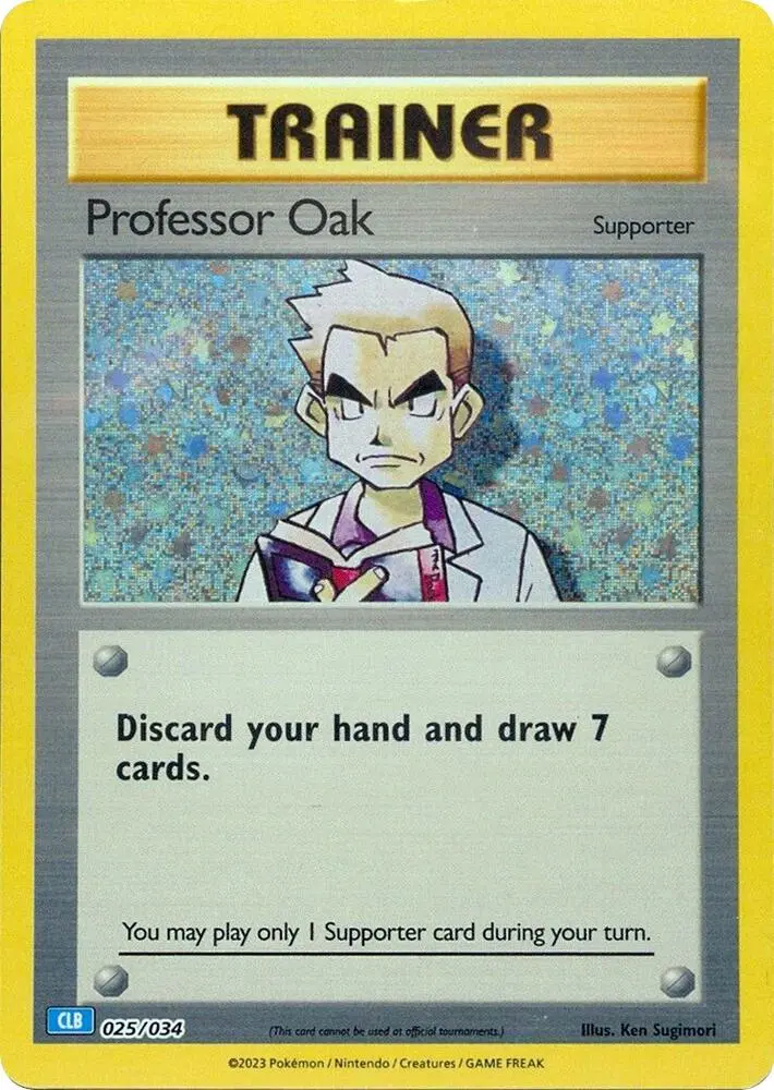 Carte Pokémon Professor Oak #025 — Deck Tortank & Suicune-ex