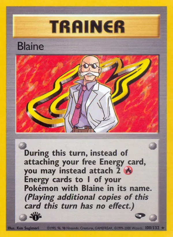 Carte Pokémon Blaine #100 — Gym Challenge