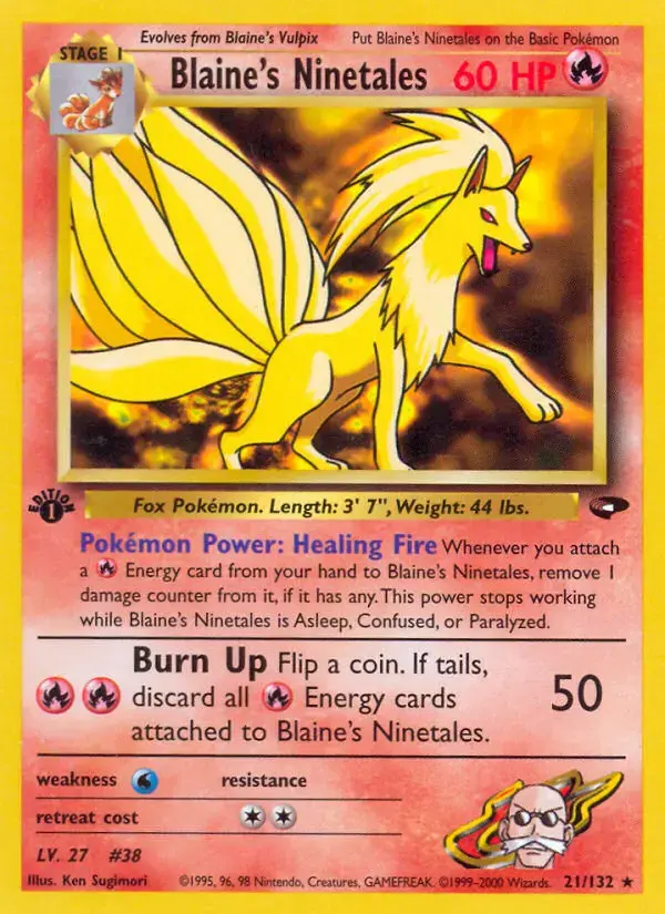 Carte Pokémon Blaine's Feunard #21 — Gym Challenge