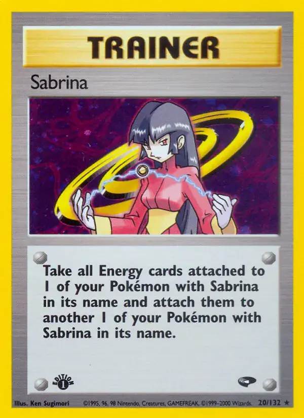 Carte Pokémon Sabrina #20 — Gym Challenge