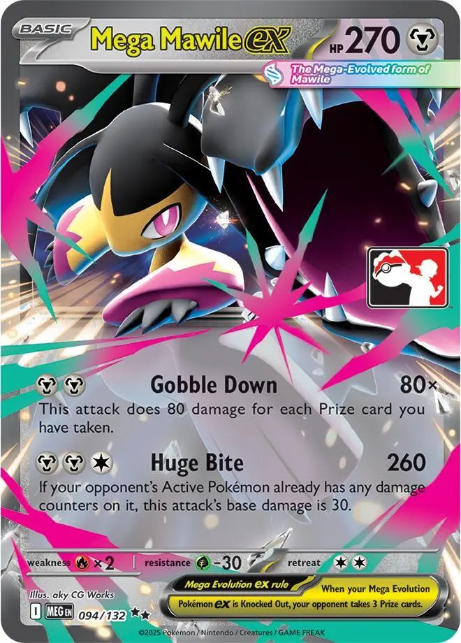 Mega Mawile ex #094/132 S8 — Play! Pokémon Prize Pack Series