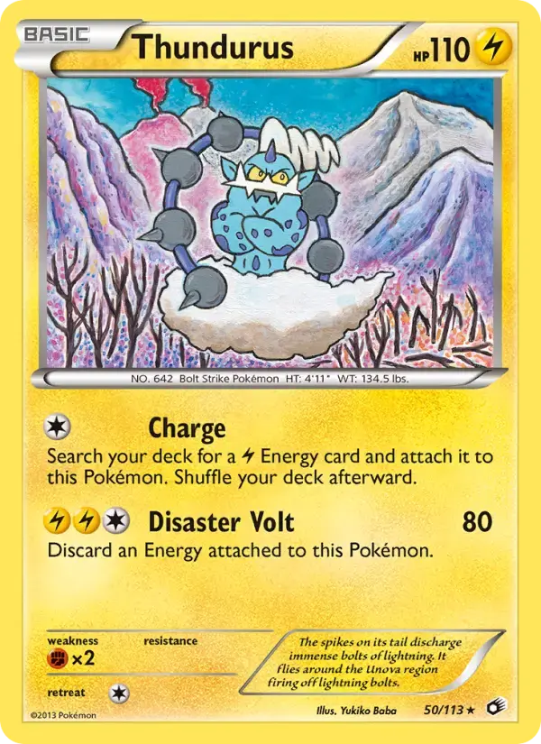 Carte Pokémon Thundurus #50 — Trésors Légendaires