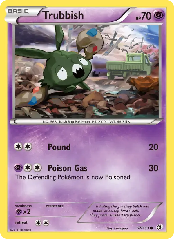Carte Pokémon Trubbish #67 — Trésors Légendaires