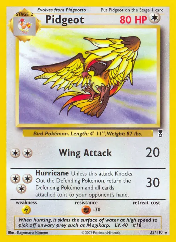 Carte Pokémon Roucarnage #33 — Legendary Collection