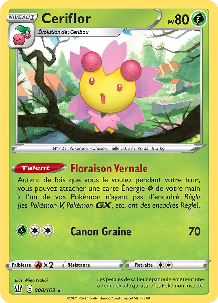 Carte Pokémon Ceriflor #008 Non Holo — Styles de Combat
