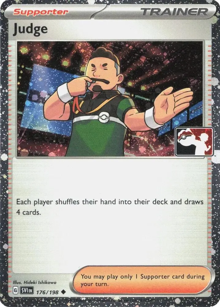Carte Pokémon Judge - 176/198 (Cosmos Holo) #176 — Play! Pokémon Prize Pack Series
