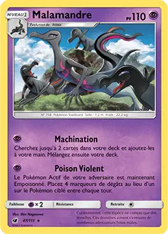 Carte Pokémon Malamandre #047 Non Holo — Invasion Carmin