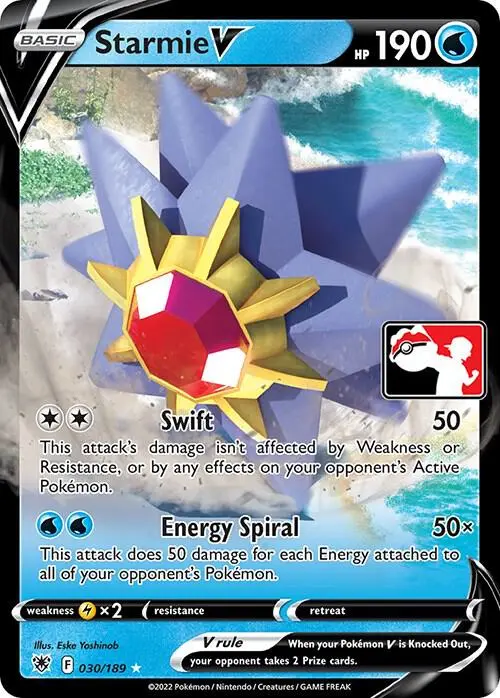 Starmie V #030/189 S3 — Play! Pokémon Prize Pack Series