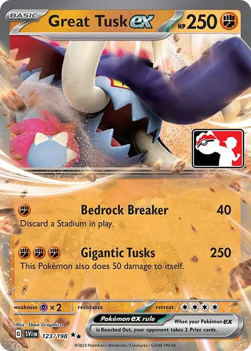 Great Tusk ex #123/198 S3 — Play! Pokémon Prize Pack Series