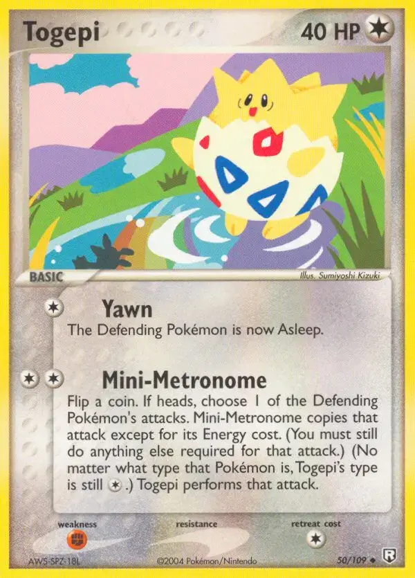 Carte Pokémon Togepi #50 — EX Team Rocket Returns